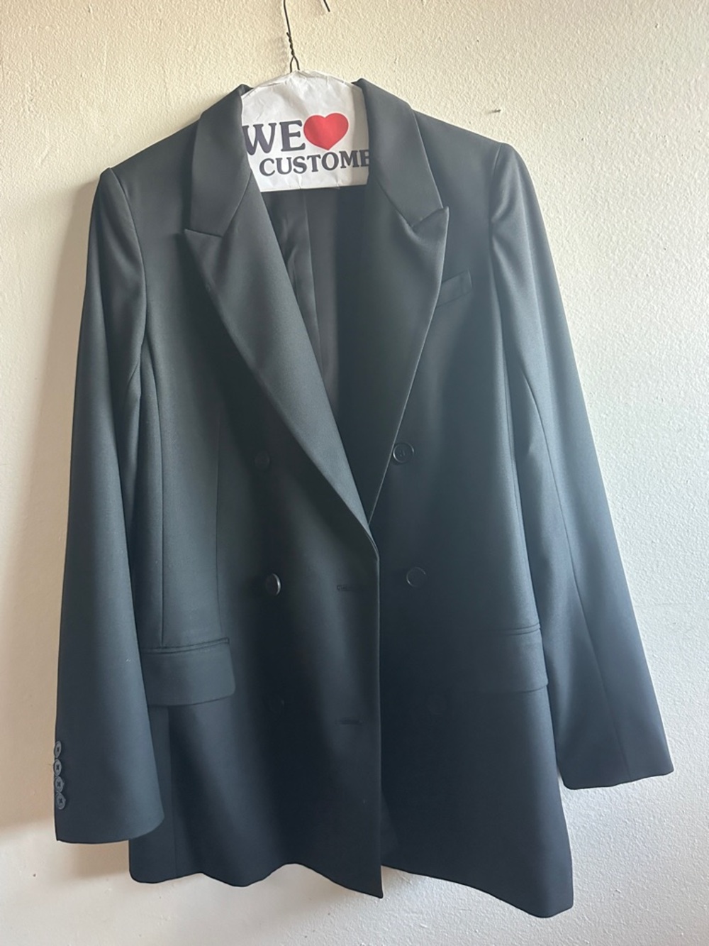 Women’s Babaton Black Double-Breasted Blazer Size 8 Black Color